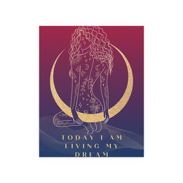 "TODAY I AM LIVING MY DREAM" DEMAYA'S JUNGLE SILK FINISH POSTER