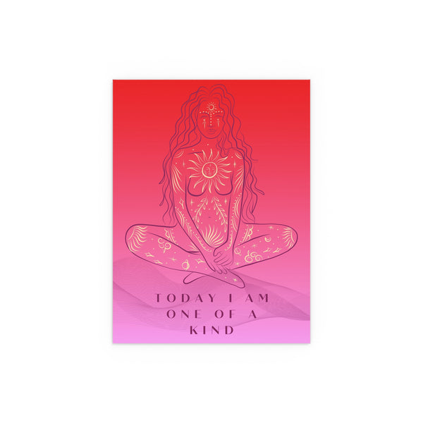 "TODAY I AM ONE OF A KIND" DEMAYA'S JUNGLE SILK FINISH POSTER