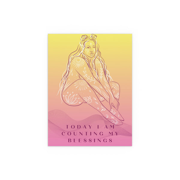"TODAY I AM COUNTING MY BLESSINGS" DEMAYA'S JUNGLE SILK FINISH POSTER