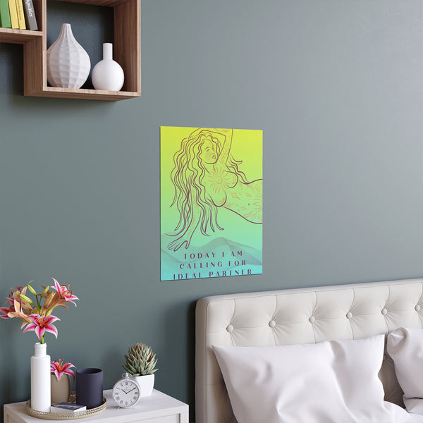 "TODAY I AM CALLING FOR IDEAL" PARTNER DEMAYA'S JUNGLE SILK FINISH POSTER