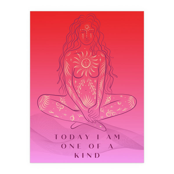 "TODAY I AM ONE OF A KIND" DEMAYA'S JUNGLE SILK FINISH POSTER