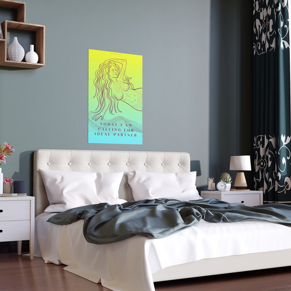"TODAY I AM CALLING FOR IDEAL" PARTNER DEMAYA'S JUNGLE SILK FINISH POSTER