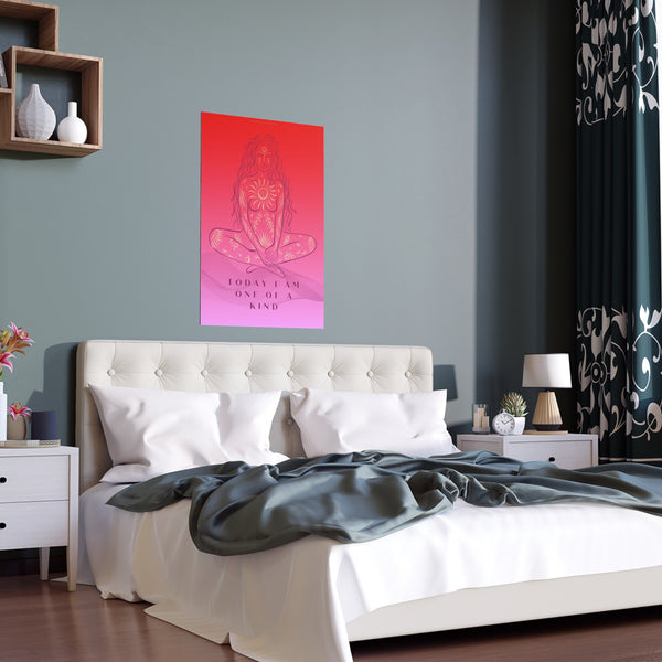 "TODAY I AM ONE OF A KIND" DEMAYA'S JUNGLE SILK FINISH POSTER