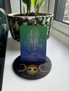 HALF MOON SHAPED WOODEN CARD HOLDER