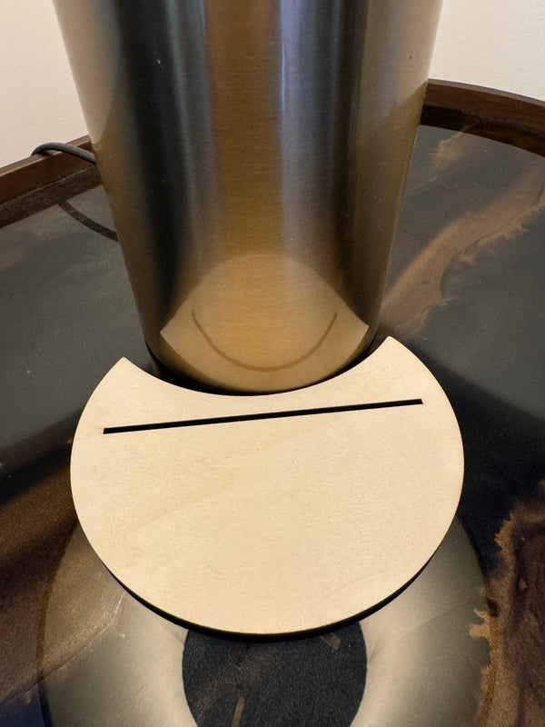 HALF MOON SHAPED WOODEN CARD HOLDER
