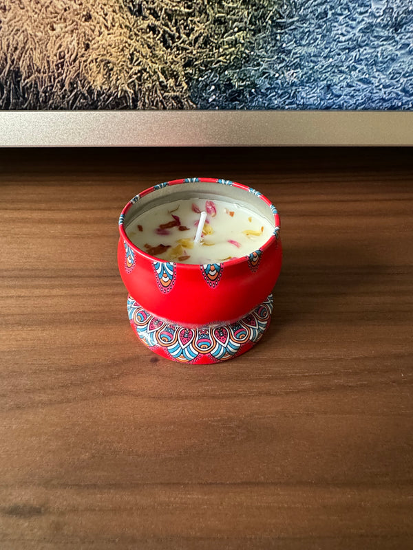 NINE AROMATHERAPY SOYBEAN WAX CANDLES IN A BOX