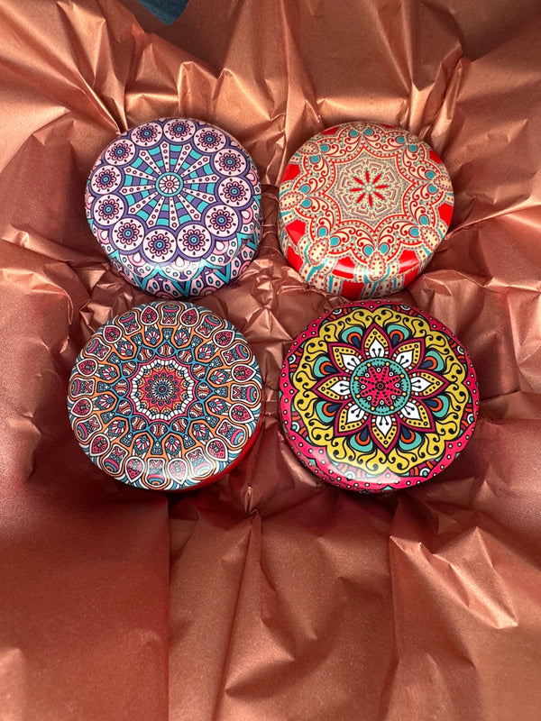 4 AROMATHERAPY SOYBEAN WAX CANDLES IN A BOX
