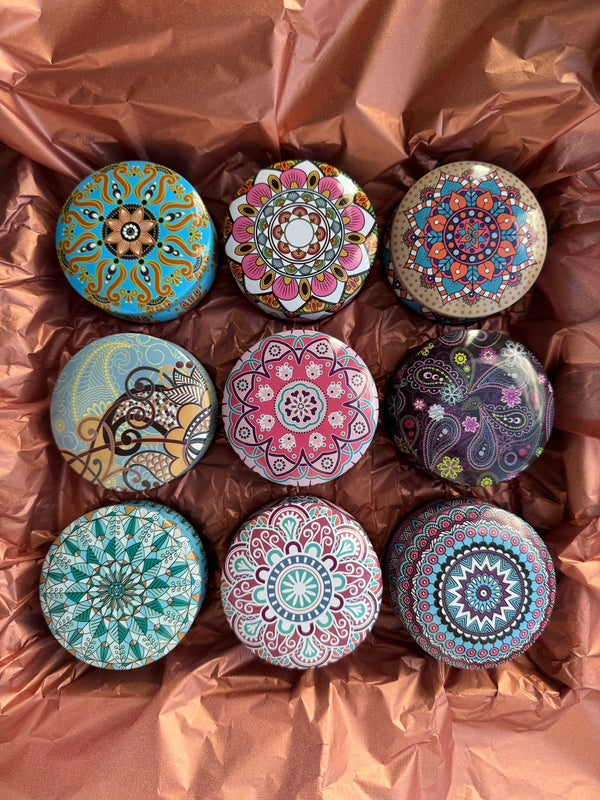 NINE AROMATHERAPY SOYBEAN WAX CANDLES IN A BOX